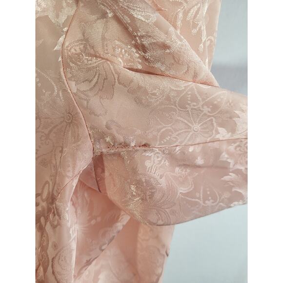 VTG Victoria’s Secret Gold Label Jacquard Satin Sleep Gown M/L Pink Romantic 90s - Picture 13 of 14